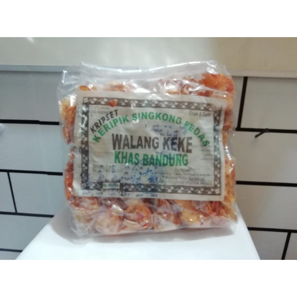 PIKSET KERIPIK SINGKONG PEDASS CAP WALANG KEKE 1 PAK ISI 25PCS