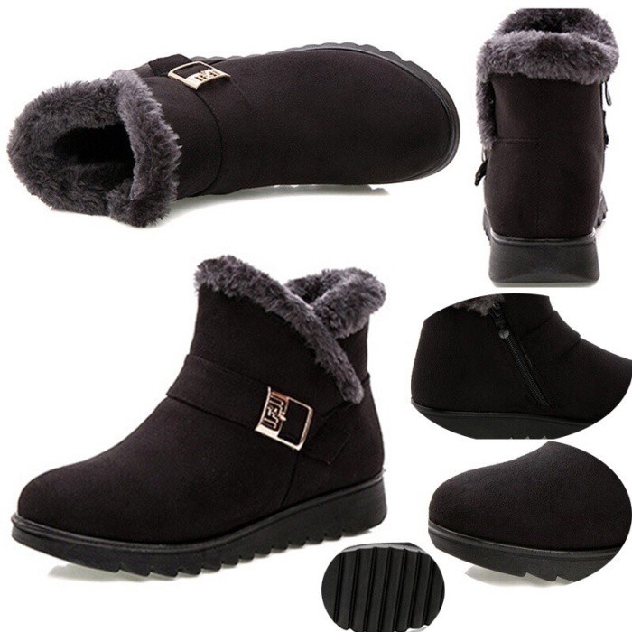 Sepatu Boots Tebal Hangat untuk Musim dingin winter fur boots