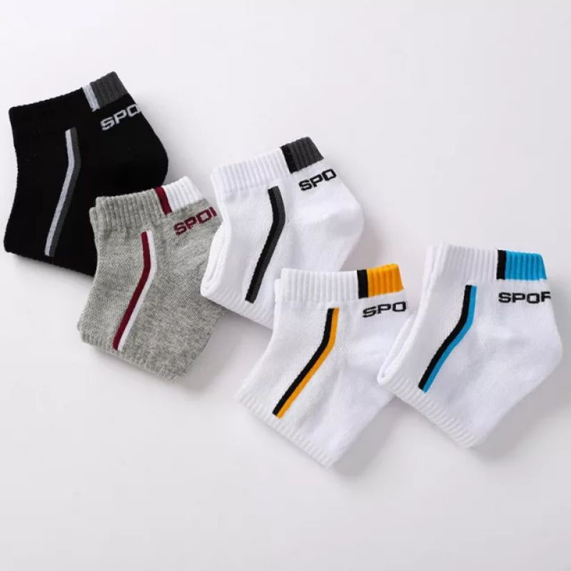 (RANDOM)3 PASANG KAOS KAKI (NEW SPORT)KAOS KAKI PENDEK SEMATAKAKI MOTIF SIMPLE/KAOS KAKI OLAHRAGA/KAOS KAKI DEWASA-REMAJA UNISEX