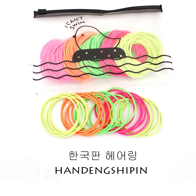 MURMURE.ID | 100PCS KARET IKAT RAMBUT PONYTAIL KOREA WARNA-WARNI 5CM TALI RAMBUT IMPORT HA043 HA028-SET STABILO BESAR