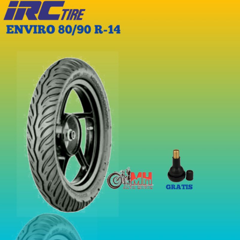 BAN MOTOR MATIC 80/90 -14 TUBLES/ IRC ENVIRO