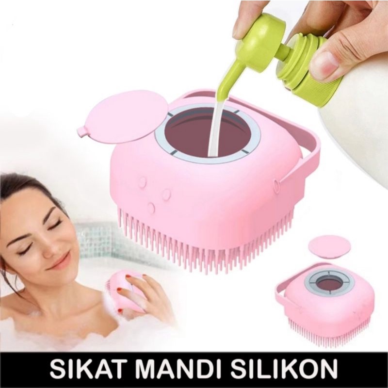 SIKAT MANDI SILIKON LEMBUT DISPENSER SABUN CAIR