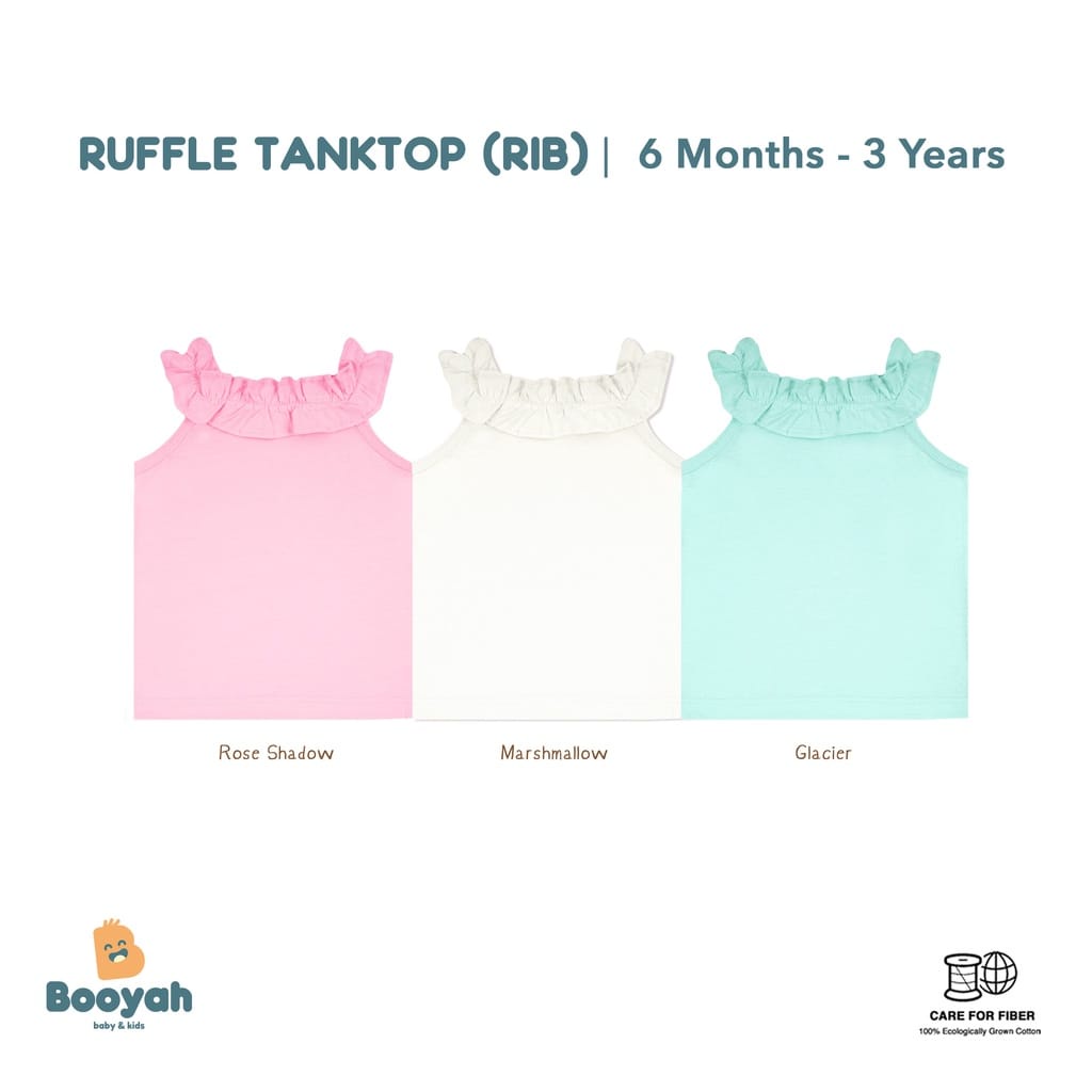 Ruffle Tanktop (Rib/Karet) Booyah Baby And Kids  6-36 Bulan Atasan Anak Dan Bayi Singlet Bayi