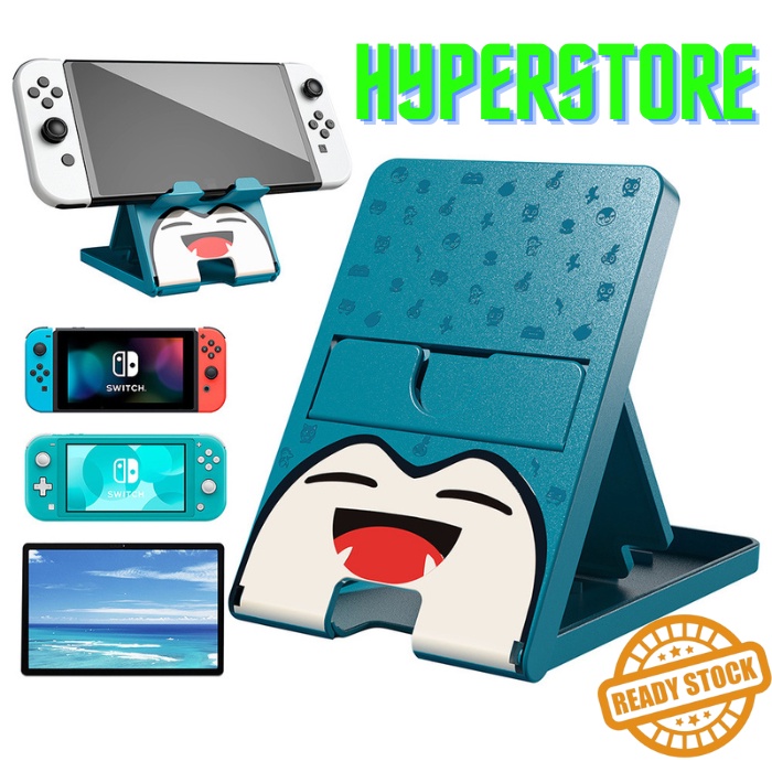 Folding Stand playstand Nintendo Switch OLED V2 Lite Snorlax Pokemon Mario Zelda Kirby Monster Hunter Splatoon Dobe