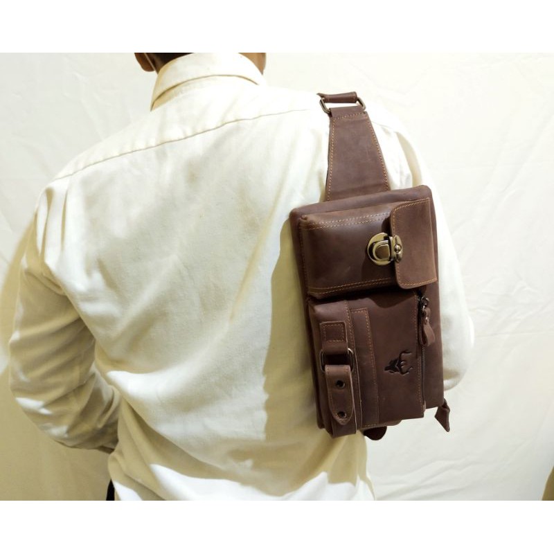 Waistbag Wr.Leather 100% Kulit Sapi Asli Crazy Horse