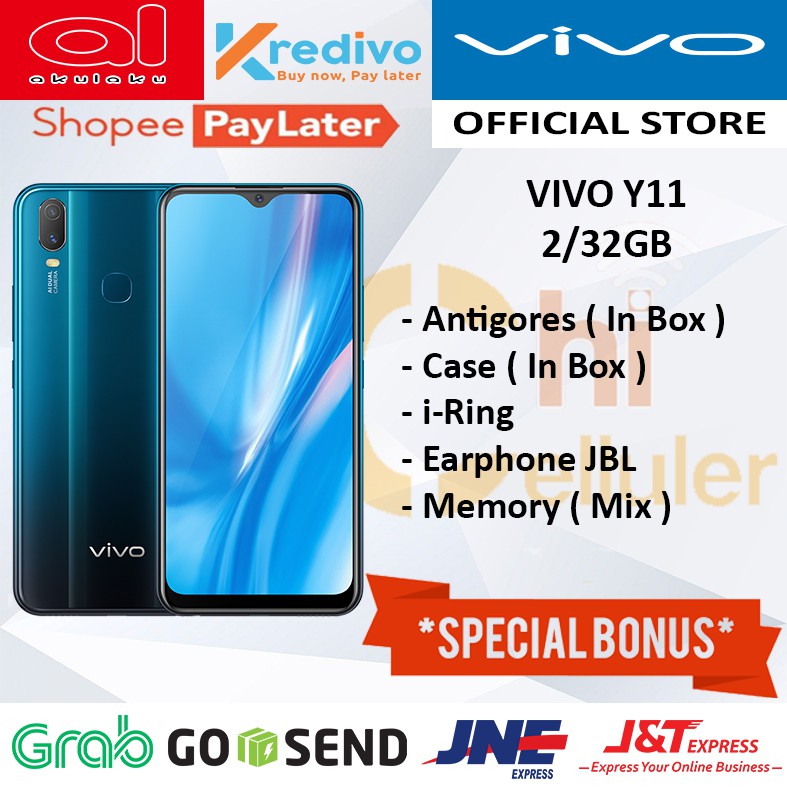 VIVO Y11 2/32GB GARANSI RESMI ORIGINAL BONUS