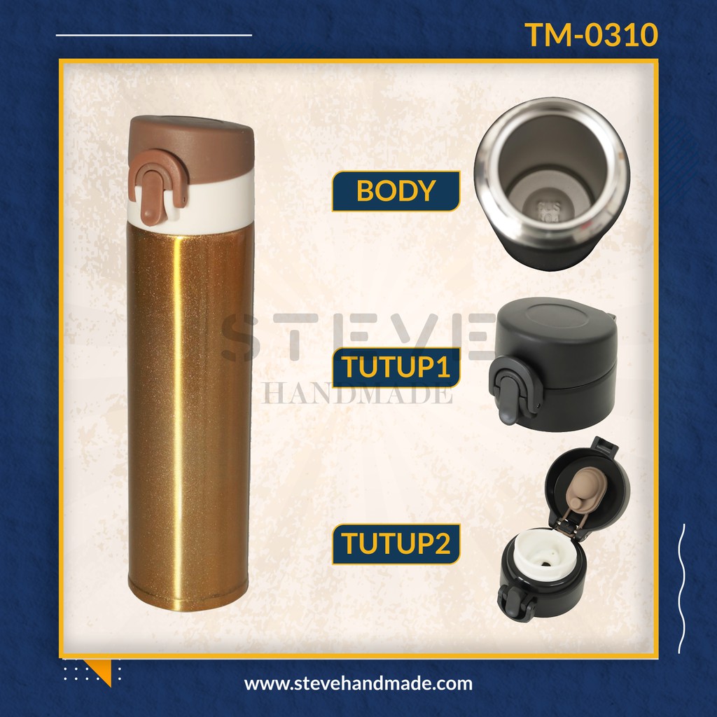 Botol minum stainless termos vacuum tumbler travel mug  TM0310 Gold