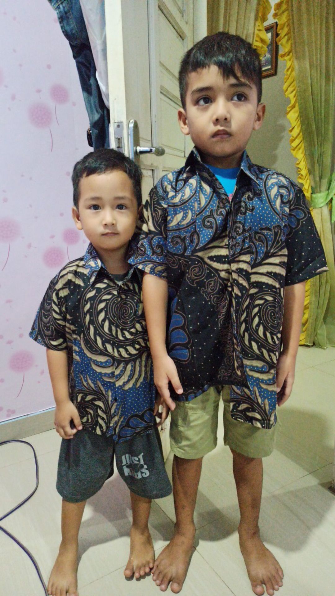 Batik Solehah Batik Couple Keluarga Maura Couple - Sania Ruffle Batik Couple Ori Ndoro Jowi Garansi