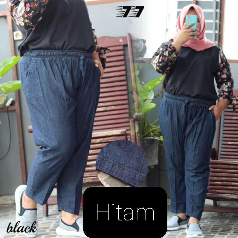 Celana Jeans Wanita Jumbo // Baggy Keropi Pants Jeans Wanita Jumbo Murah