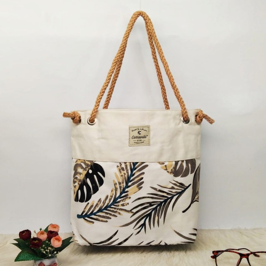 TOTE BAG KANVAS TALI SUMBU MOTIF/TAS CANVAS TALI SUMBU UTK TAS KULIAH/TAS BELANJA BISA CUSTOM SABLON