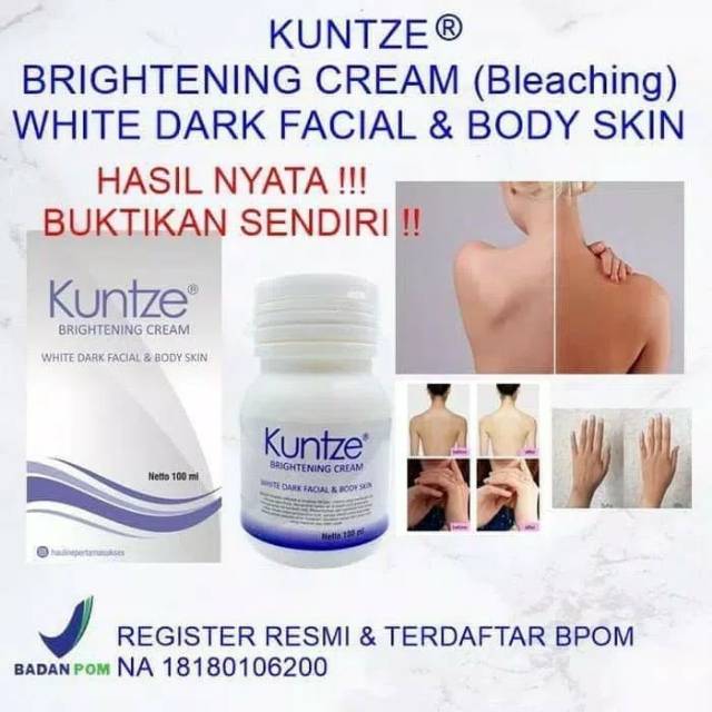 PEMUTIH BADAN / KUNTZE BRIGHTENING CREAM 100 ml BPOM