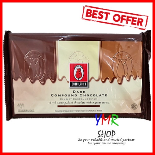 

Siap Krim Chocolate Compound / Coklat Compound Tulip Milk / Dark 1Kg 1 Kg - Compounddark