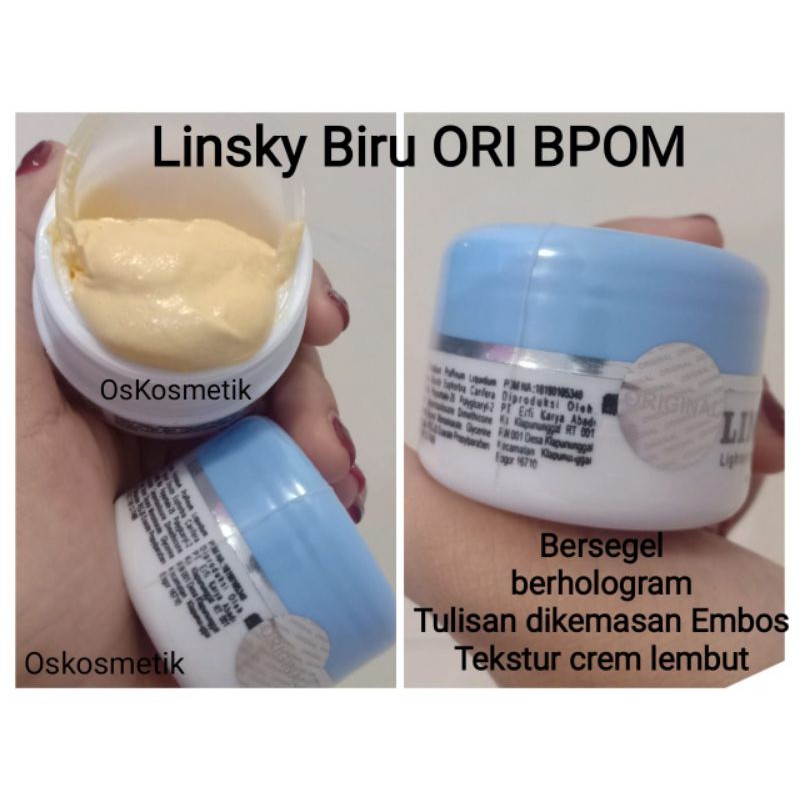 LINSKY BIRU ORI BPOM ORIGINAL 1000%