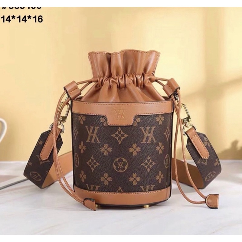 TAS SERUT KULIT TABUNG COKLAT