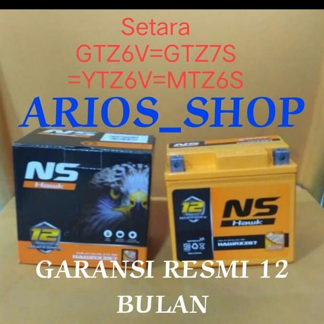 Aki Accu Battery NS HAWK GTZ7S GTZ6V Vario Beat ISS Scoopy ISS PCX arioss90 Ayo Order