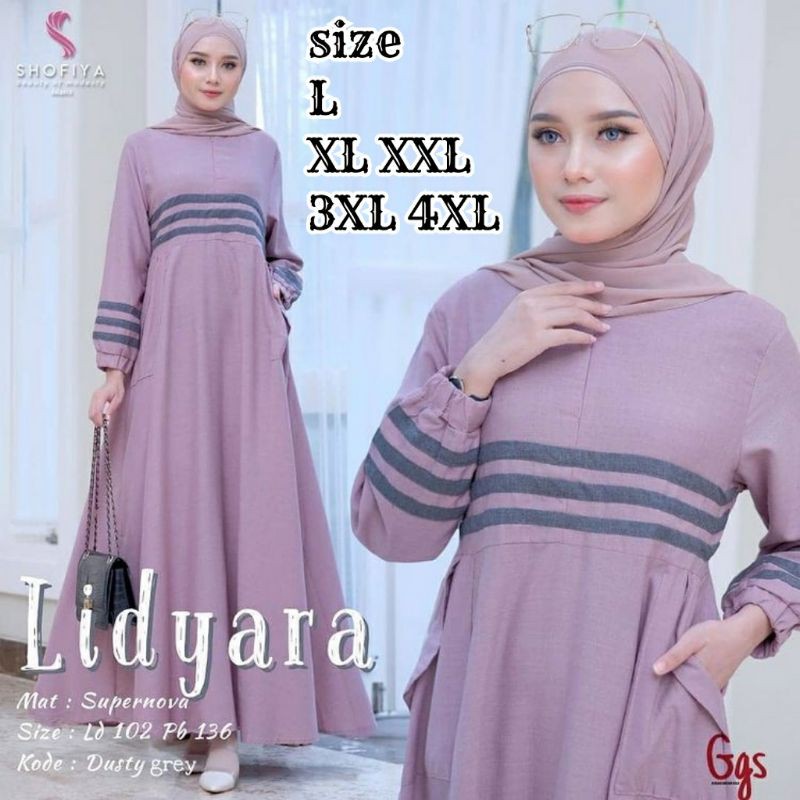 [TERMURAH] LIDYARA MAXY size L fit Jumbo XXL || GAMIS TERLARIS 2021