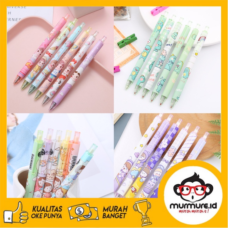 

MURMURE.ID | PULPEN MEKANIK KARAKTER MILKY PEN CUTE PENA LUCU KARTUN TINTA GEL BLACK 0.5MM PN082