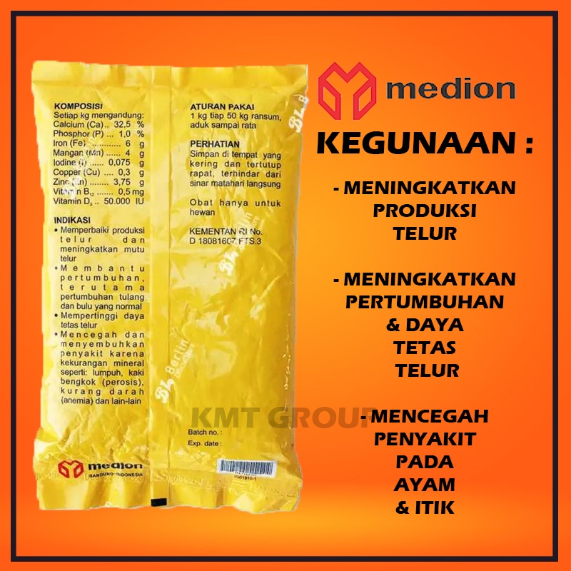 Mineral Medion Feed Supplement Ayam Itik 1kg RMT
