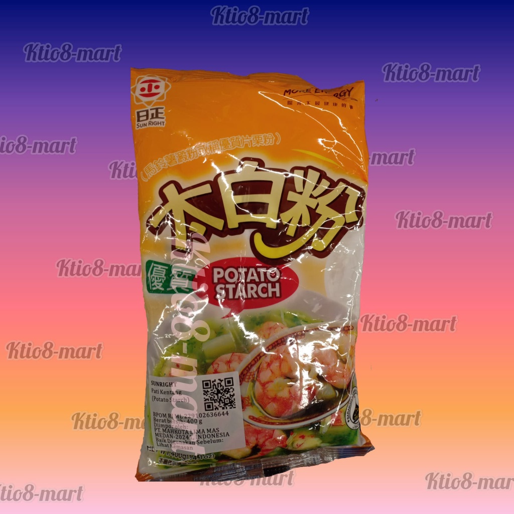 

Sun Right Pati Kentang 400gr/Potato Starch Powder/Tepung Meizena/Import