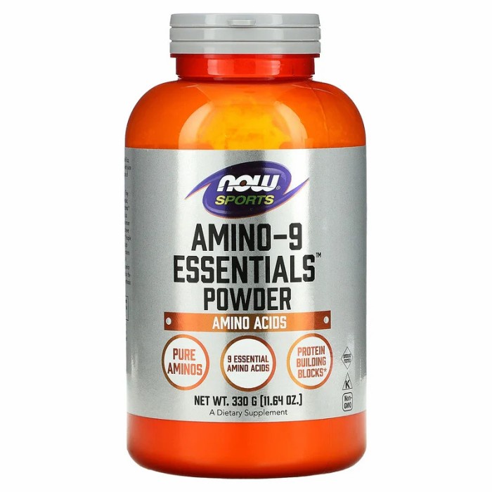 NOW Foods Sports Amino 9 Essentials Amino Acid 9 EAA 330 g fitnes USA