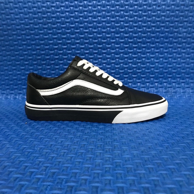 vans old skool black white leather