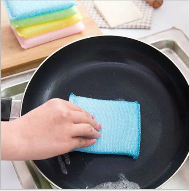 Super Magic Sponge Spon Cuci Piring Bantal 1 ikat isi 4 Lapis