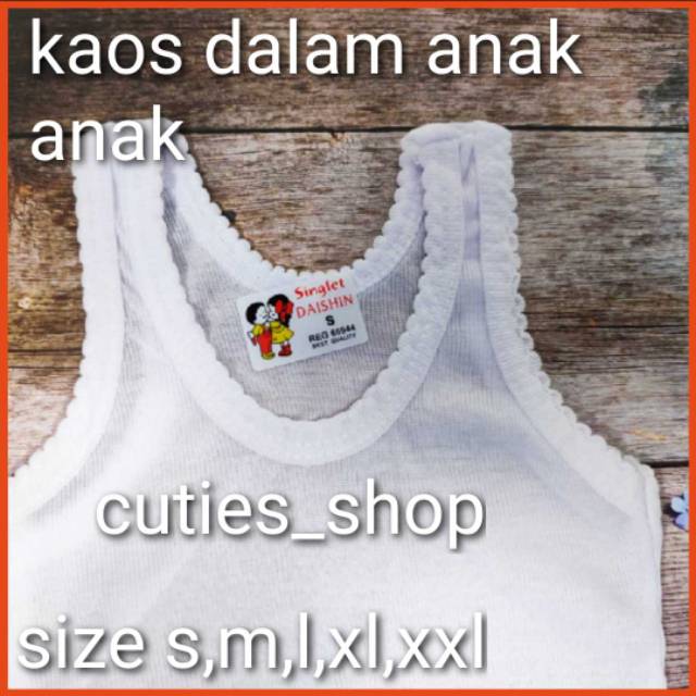 DAISHIN kaos dalam anak - putih - s-xxl