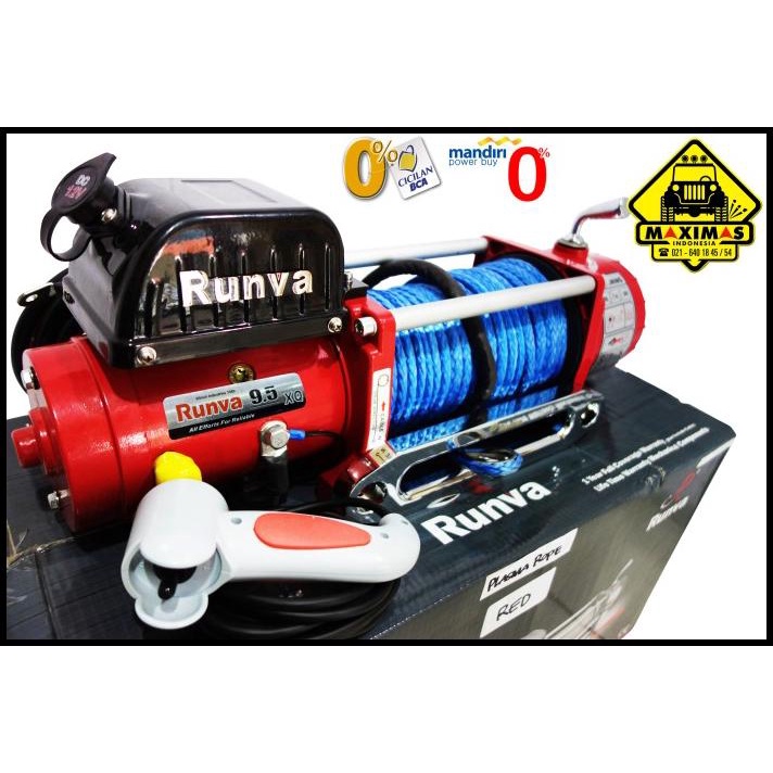 Runva Winch Ewx-9500-Q "Red" Dgn Synthetic Rope (4,3 Ton) High Speed