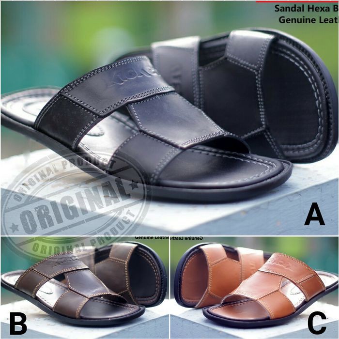 Unik sandal sendal pria jepit slop kulit asli kickers casual formal FC-S4 Limited