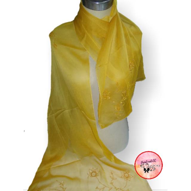Jilbab Selendang Segi Empat Motif Payet Premium HandmadeSc Fashion Wanita