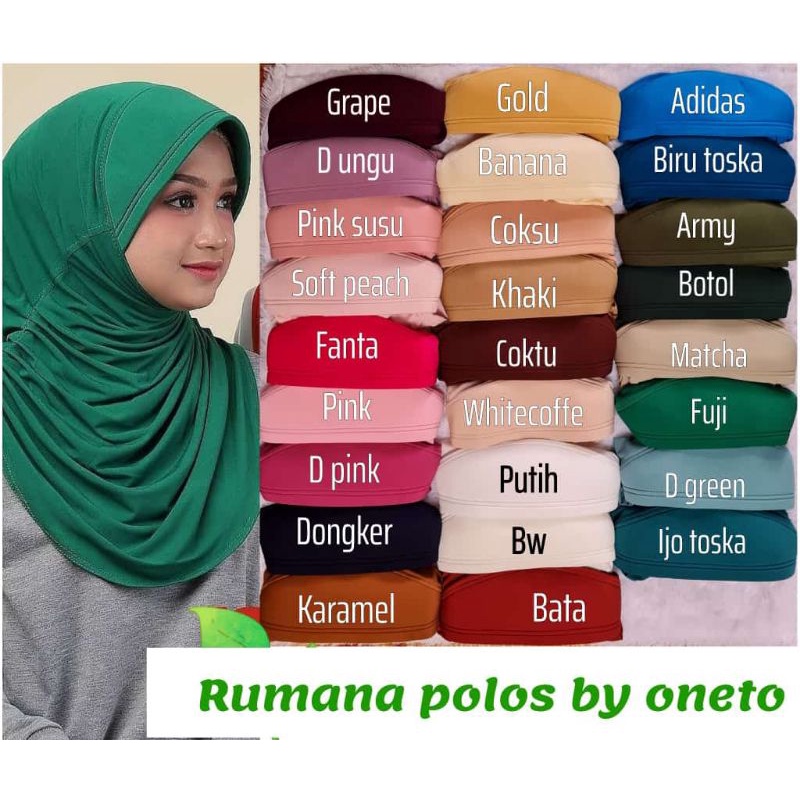 READY JILBAB RUMANA POLOS / RUMPOL ORI ONETO