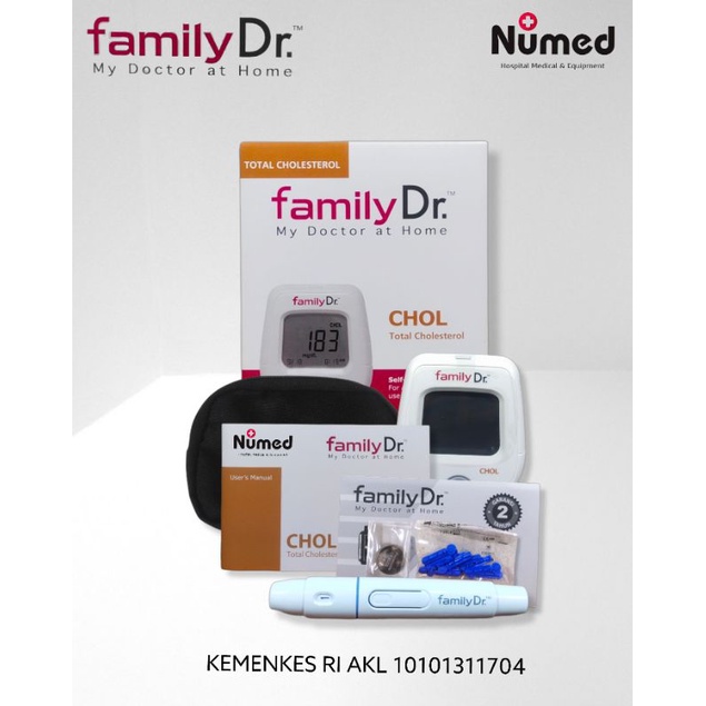 Alat Monitoring Cek Kolestrol Mandiri Original Family Dr / Blood Cholesterol Monitoring System