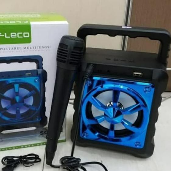➶ Speaker Bluetooth Fleco F-1914 / Speaker Karoke Fleco Bonus Microphone ➨