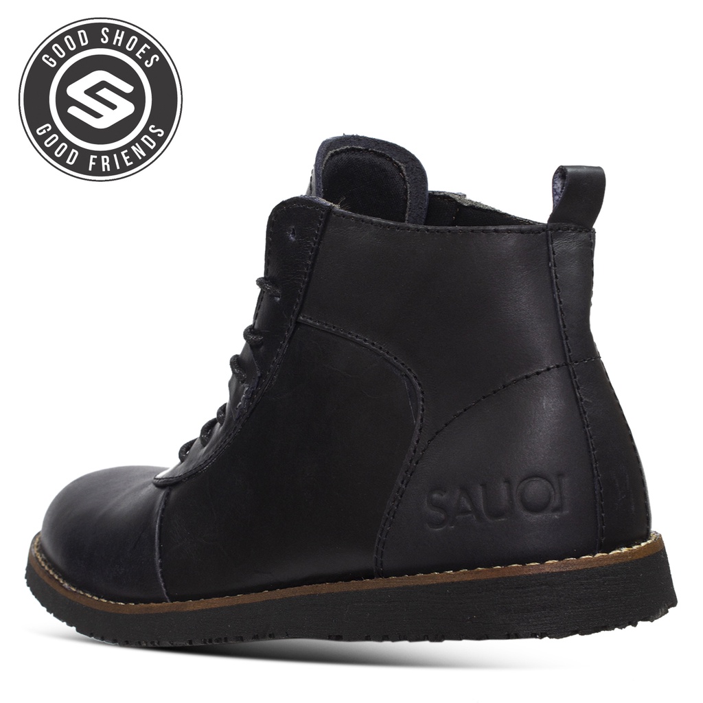 Sauqi Footwear - NVM Boots Brown Sepatu Pria Kulit Asli