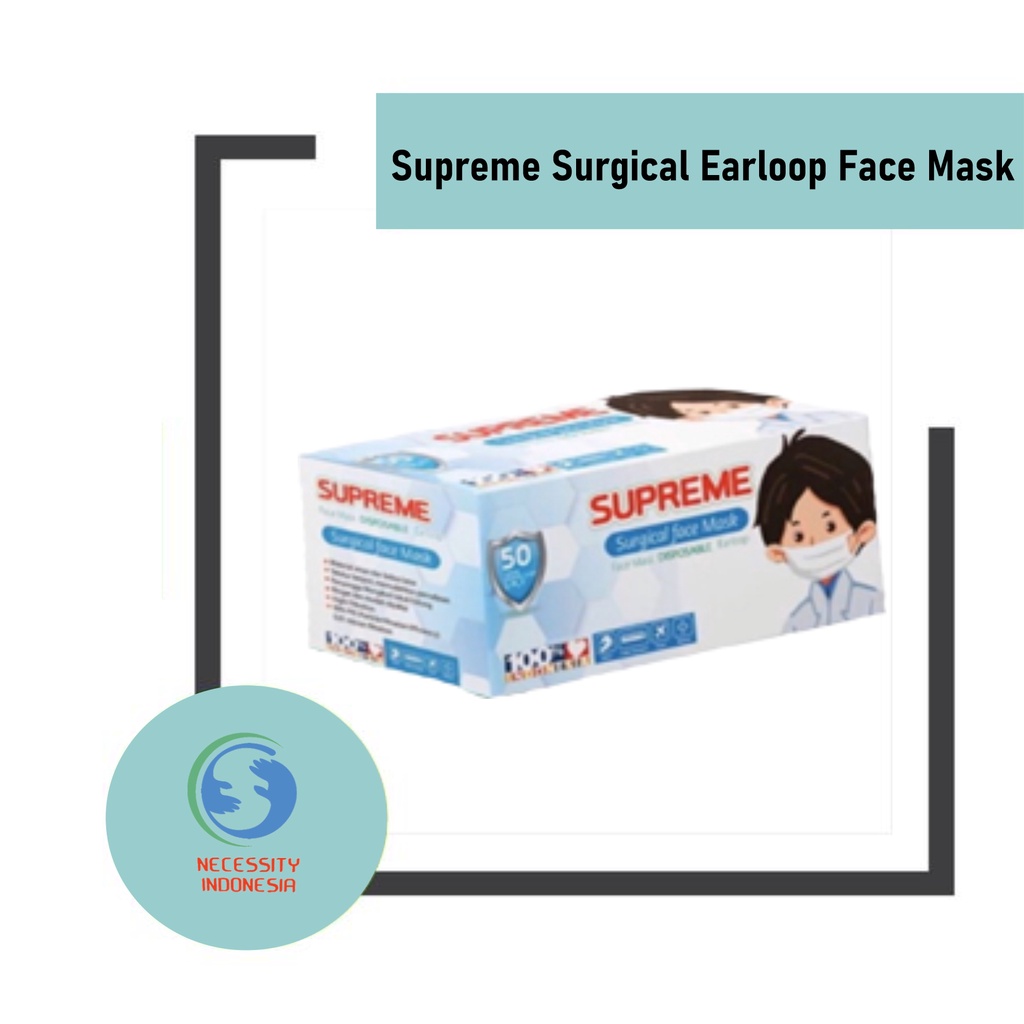 MASKER MEDIS HIJAB/FACE MASK HEADLOOP/ 3PLY SUPREME