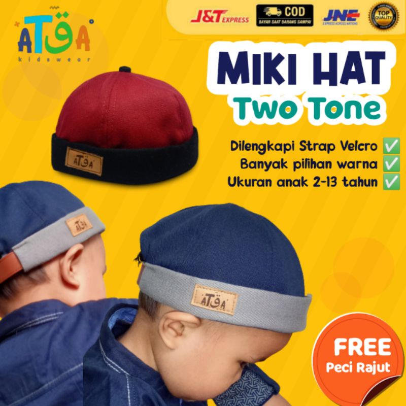 PECI TOPI ANAK/PECI MIKI HAT ANAK/PECI ANAK DUA WARNA