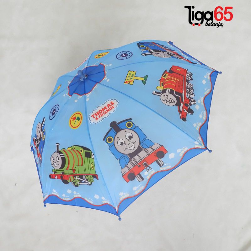 365 PAYUNG ANAK #40553 FANCY Parasut warna cerah PAYUNG 19&quot; GAGANG BENING