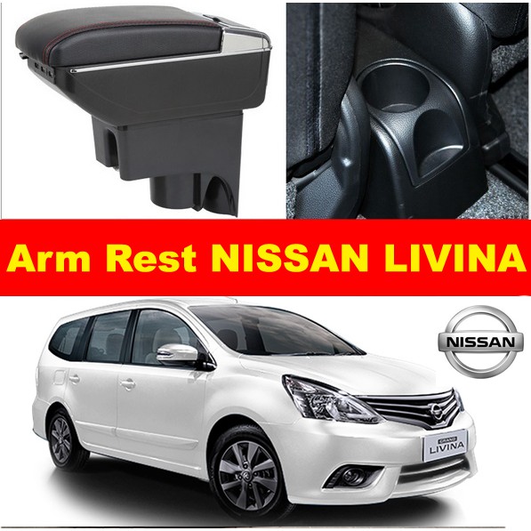 Armrest Box Kotak Alas Lengan NISSAN LIVINA / X-GEAR dual stack 7 Port USB Charger