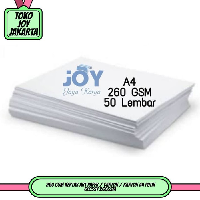 

260 GSM Kertas Art Paper / Carton / Karton A4 Putih Glossy 260GSM