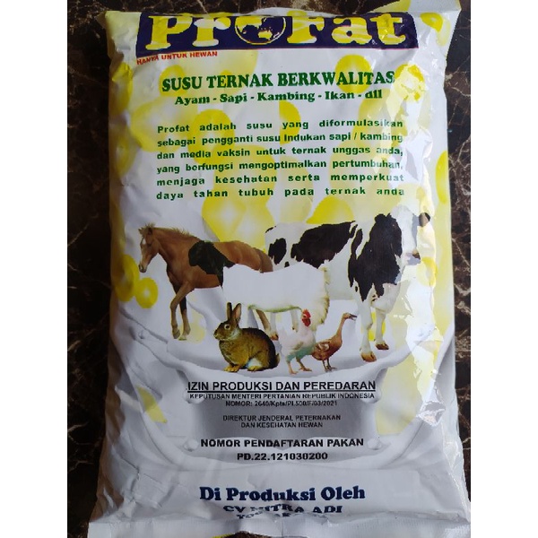 profat susu ternak kambing, sapi, ayam, ikan , dll