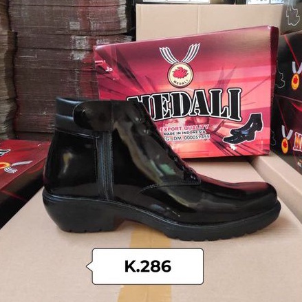 Sepatu kulit pria PDH boots polri TNI security guard PNS sepatu kerja formal tampil lebih keren