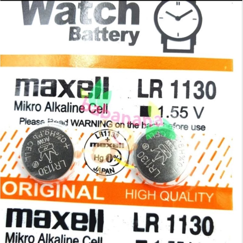 Maxell LR1130 Baterai jam kancing battery button kecil watch LR 1130