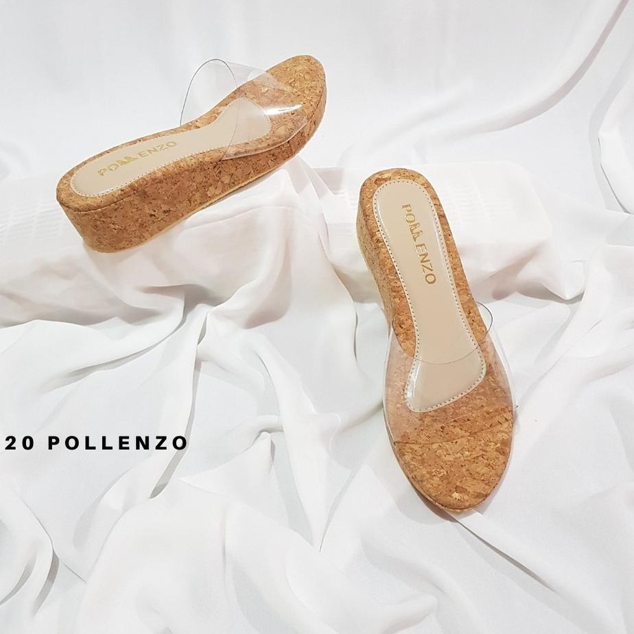 [PRODUK E0KPS] Pollenzo - Paulina Wedges Mika Bening Transparan Md-501 B YEY