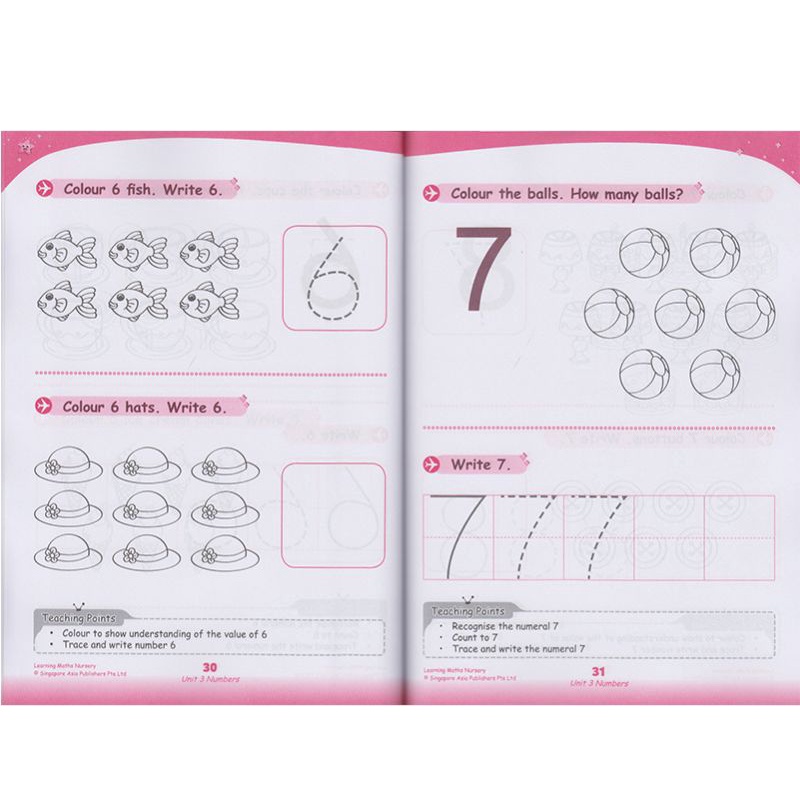 3 buku learning maths SAP nursery K1 k2 buku anak happychild