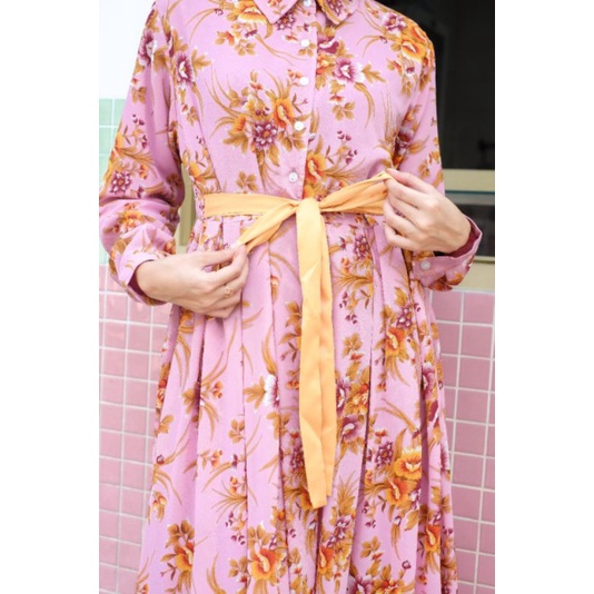 WARDAH PINK casual dress ootd gamis pesta ceruty