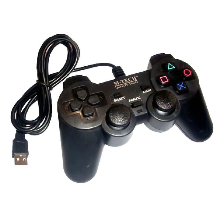 Gamepad single black m-tech - joystick 1 hitam mtech