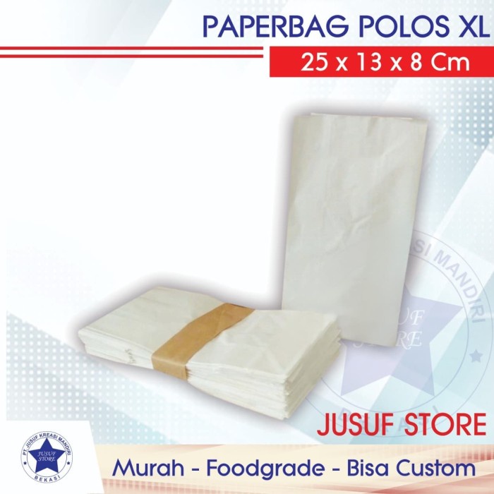 

Paperbag/ kantong polos foodgrade uk.XL