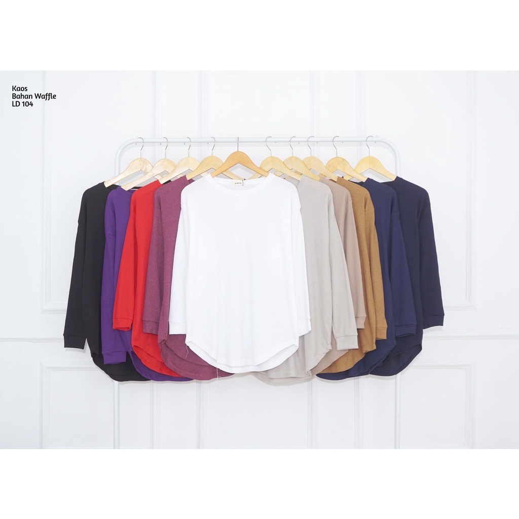 SWEATER OVAL WAFLE UNIQLO / ATASAN SWEATER WAFLE WANITA