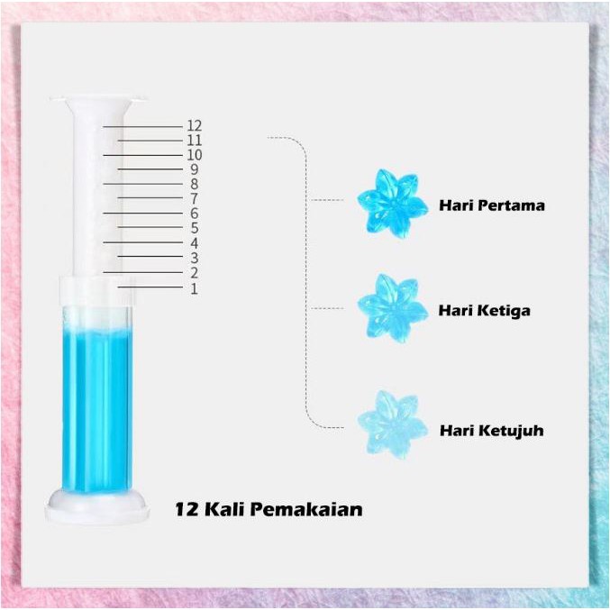 (NCS) Gel Pengharum Closet WC Parfum Pengharum Toilet Gel Cleaner Motif Bunga Suntikan Pewangi Kamar Mandi