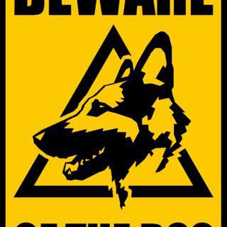 Best Produk] Sign Beware Of The Dog Uk 60Cm X 40Cm Bahan Anti Air Buat Outdoor